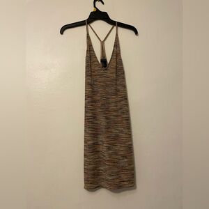 Multicolor Knit Halter Dress